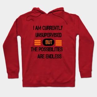 I AM CURRENTLY UNSUPERVISED BUT THE POSSIBILITIES ARE ENDLESS Hoodie